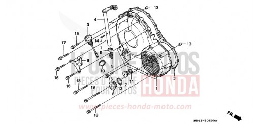 PANNEAU CARTER-MOTEUR D. CBR600FL de 1990